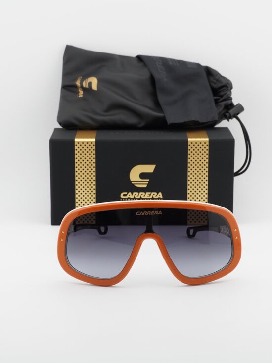 Carrera FLAGLAB 17 0C3E 9O Shield Sunglasses - Orange / Grey main image 4